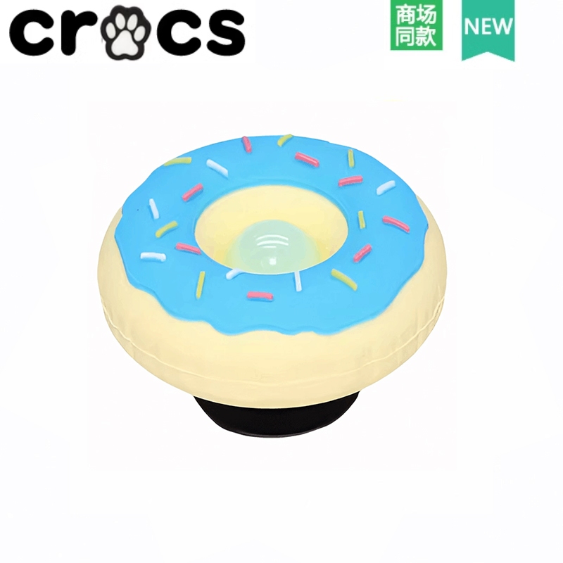 Crocs Hole รองเท้าดอกไม้อุปกรณ์เสริม diy รองเท้าหัวเข็มขัดอุปกรณ์เสริม crocs Zhibixing โดนัทสามมิติ High-End Jibbitz