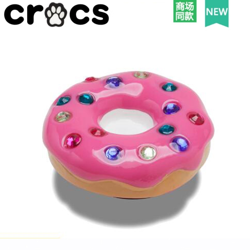 Crocs Hole รองเท้าดอกไม้อุปกรณ์เสริม diy รองเท้าหัวเข็มขัดอุปกรณ์เสริม crocs Zhibixing โดนัทสามมิติ High-End Jibbitz