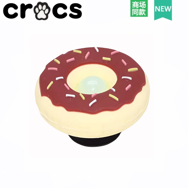 Crocs Hole รองเท้าดอกไม้อุปกรณ์เสริม diy รองเท้าหัวเข็มขัดอุปกรณ์เสริม crocs Zhibixing โดนัทสามมิติ High-End Jibbitz