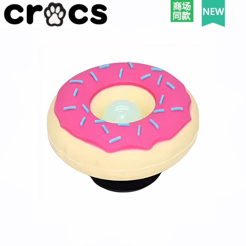 Crocs Hole รองเท้าดอกไม้อุปกรณ์เสริม diy รองเท้าหัวเข็มขัดอุปกรณ์เสริม crocs Zhibixing โดนัทสามมิติ High-End Jibbitz