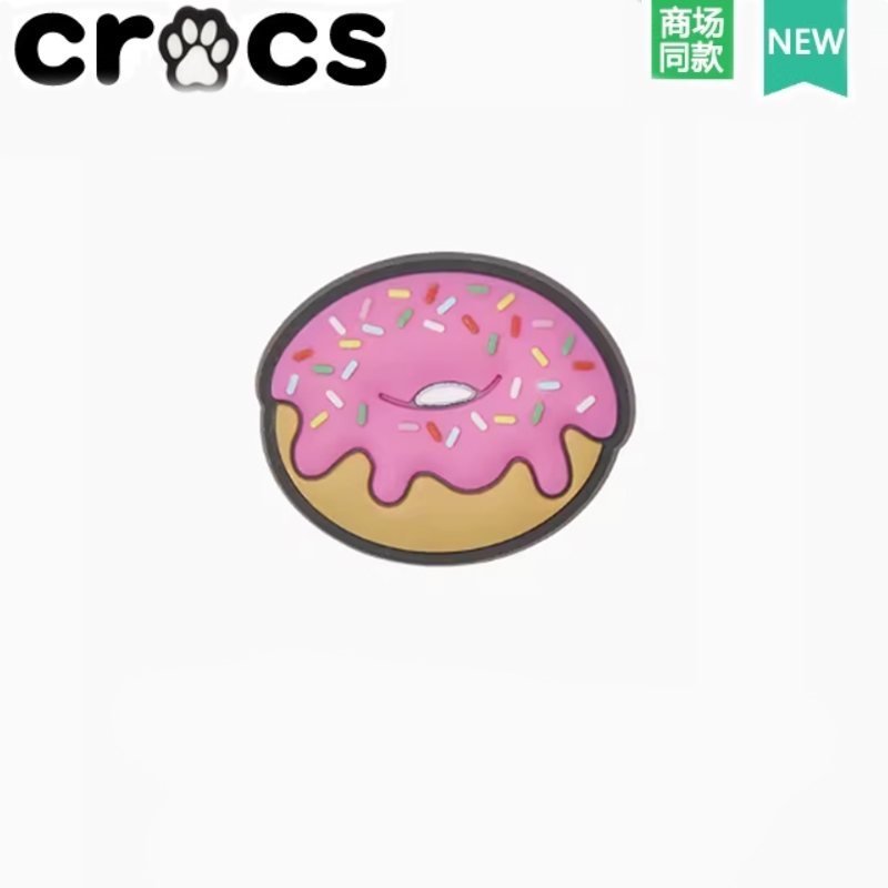 Crocs Hole รองเท้าดอกไม้อุปกรณ์เสริม diy รองเท้าหัวเข็มขัดอุปกรณ์เสริม crocs Zhibixing โดนัทสามมิติ High-End Jibbitz