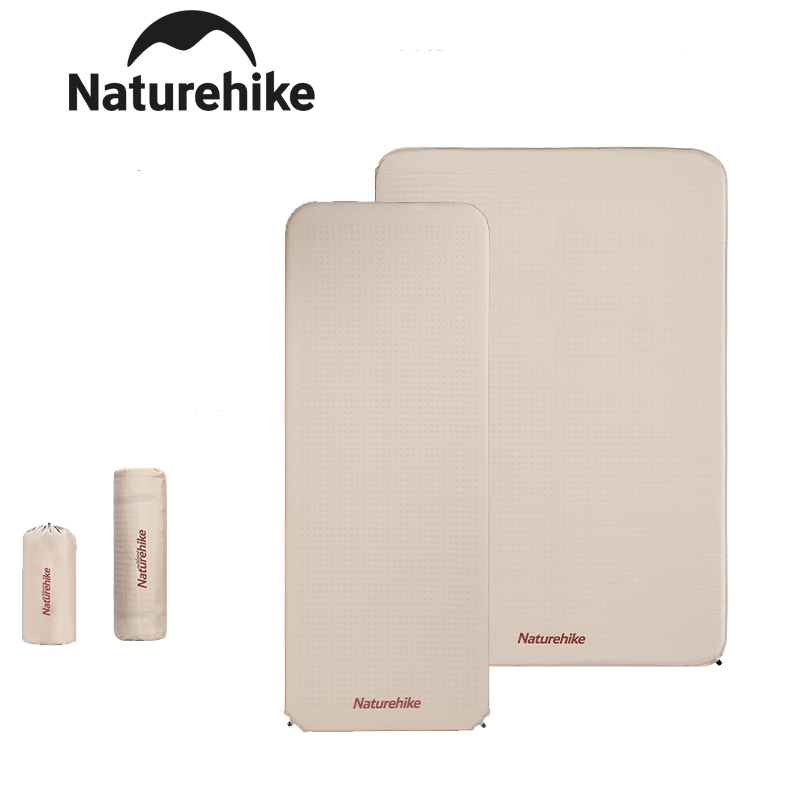 Naturehike Widen Inflatable Sponge Pad ที่นอนอัตโนมัติ Single Widen Sleeping Pad Moistureproof เต็นท์ Camp Mat สําหรับตั้งแคมป์