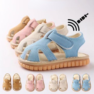 รองเท้ารัดส้น มีเสียง สไตล์ลำลอง สำหรับเด็กวัยหัดเดิน