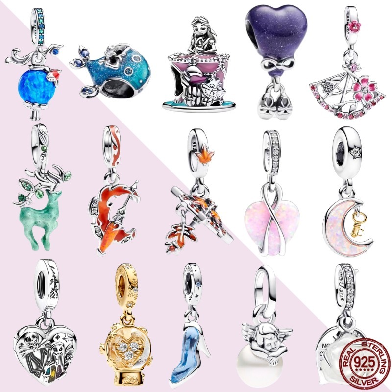 Charms Elk จี้จี้แสง 925 Silver King Series จี้เหมาะสําหรับสร้อยข้อมือเดิมสุภาพสตรีเครื่องประดับ