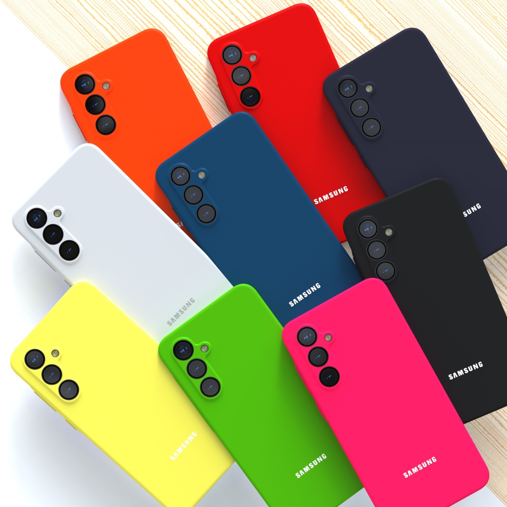 SAMSUNG ใหม่สําหรับsamsung Galaxy A55 Liquidซิลิโคนกรณี35 55 34 54 5GฝาครอบFunda Coque Soft TPUโทรศัพท์กันชนสําหรับA35 A15 A14 A34 A52