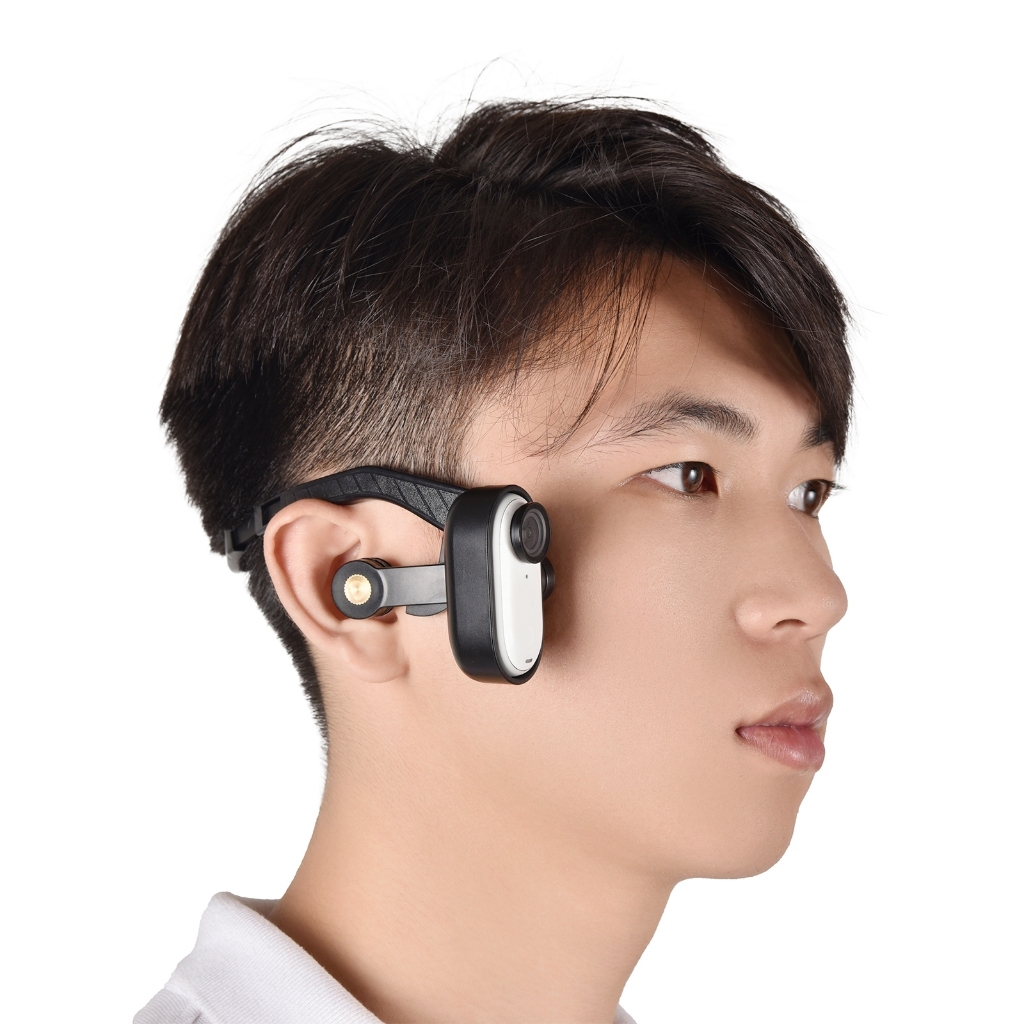 Puluz สําหรับ Insta360 GO 3 แม่เหล็ก POV ผู้ถือหัว Mount อุปกรณ์เสริมหัวสวมใส่หู Thumb กล้องแถบคาดศีรษะวงเล็บ