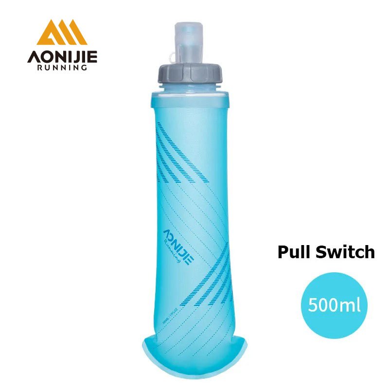 Aonijie ขวดน้ําแบบนิ่ม ไร้ BPA 500 มล. สําหรับกระเป๋าเป้สะพายหลังไฮเดรชั่น SD24