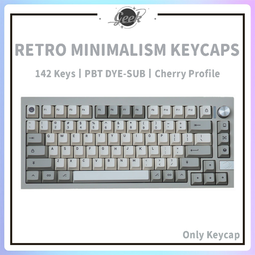 ปุ่มกดคีย์บอร์ด PBT ลายเชอร์รี่ สไตล์มินิมอลเรโทร สําหรับ Cherry Gateron MX Switches