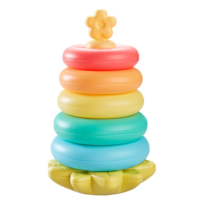Baby Stacking Toy Rock-A-Stack Rings with Roly-Poly Base สําหรับเด็กอายุ 6+ เดือน ทําจากวัสดุจากพืช