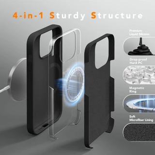 SMLF Liquid Silicone Magnetic Case เคสซิลิโคนเหลว Magnetic For iPhone 17 Pro Max 16 Pro Max 15 Pro Max 14 Pro Max 13 Pro Max 12 Pro Max 17 Air Anti-Scratch Soft Microfiber Lining Slim Thin Cover Shockproof Casing เคสกันกระแทก เคสแม่เหล็ก