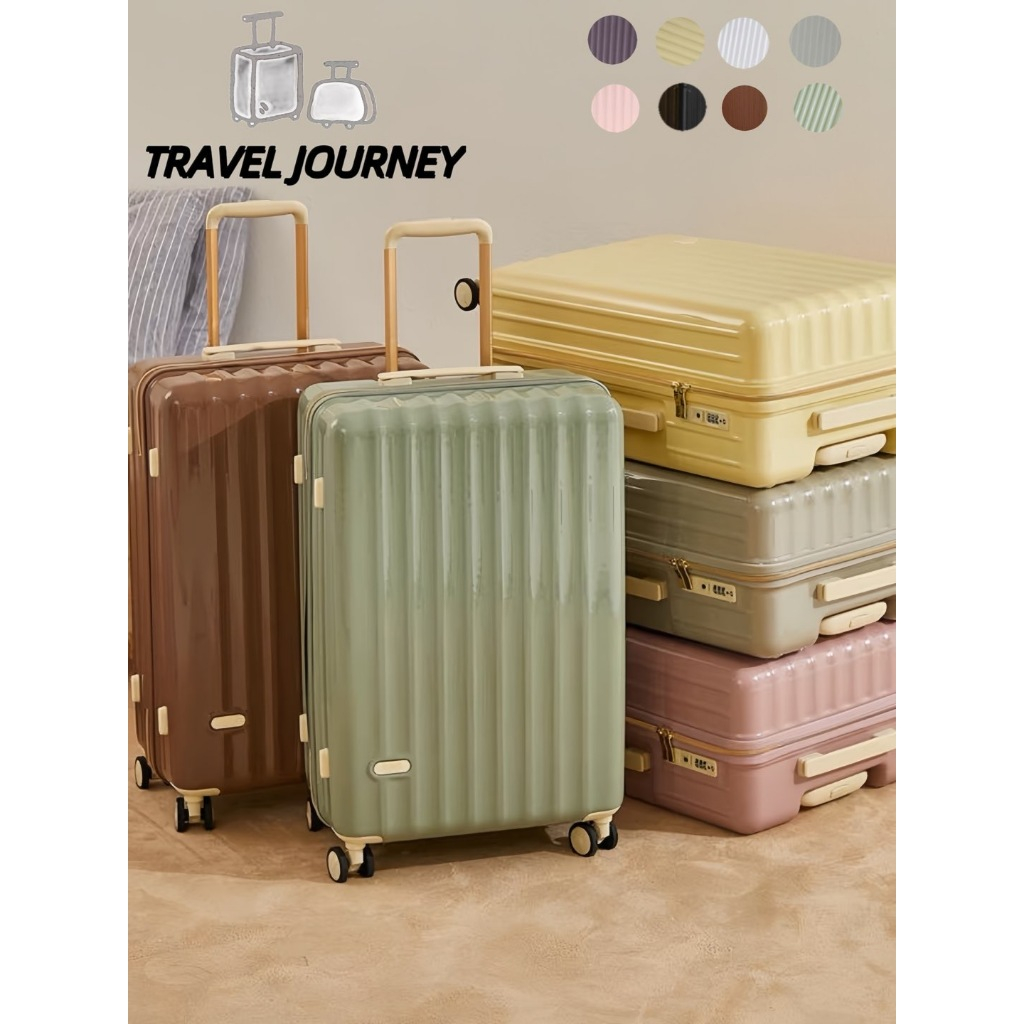 【แนะนำ】กระเป๋าเดินทางวินเทจ สีมาการอง 20/24/28 นิ้ว กระเป๋าล้อลาก YKK ซิป  กระเป๋าเดินทางน้ําหนักเบา
