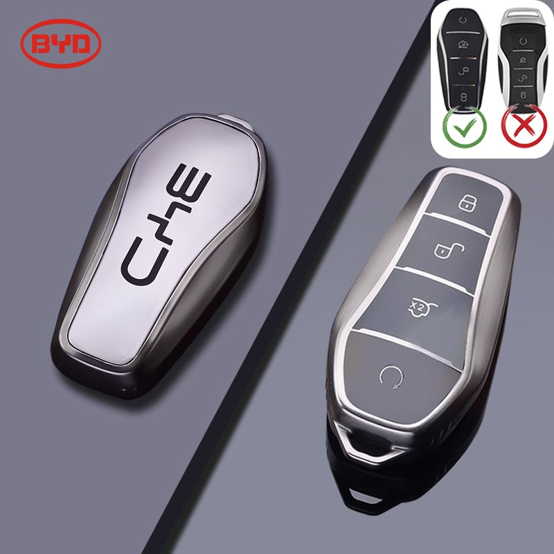 BYD M6/ATTO3/ATTO2/Tang/Seal U/Sealion 6/07 พวงกุญแจ ฝาครอบกุญแจไฮเอนด์ ลายฉลาม/ปลาโลมา