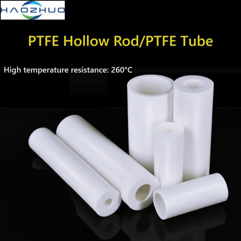 1m สีขาว Ptfe หลอด Polytetrafluoroethylene Hollow Rod Teflon Hard Tube Ptfe ปลอกสภาพแวดล้อมปลอดสารพิษ DIY เส้นผ่านศูนย์กลางภายนอก 10-20 มม.รู 5-20 มม.