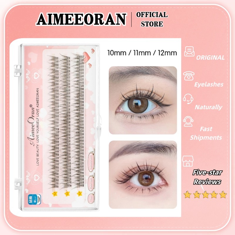 【พร้อมส่ง+COD】Aimeeoran ขนตาปลอมหางปลาธรรมชาติขนาดผสมคุณภาพสูง