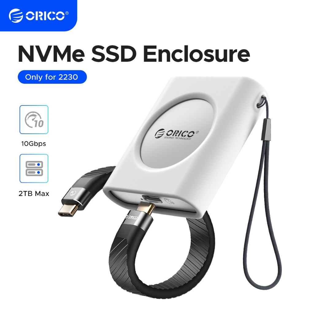Orico M.2 2230 NVMe SSD Enclosure 10Gbps อลูมิเนียมเคสซิลิโคนสําหรับiPhone 15/Pro Max (IP30)