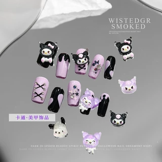 Rou Bao 50pcs เล็บผสมการ์ตูน Series Sanrio Kulomi Kitty ของเล่น Story Kirby 3D เรซิ่นเล็บ Art DIY Handmade Hairpin เคสโทรศัพท์ตกแต่ง