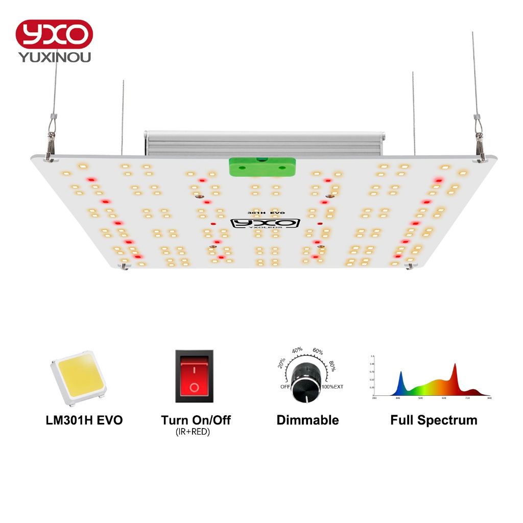 LED Quantum board 65W 85W 120W SamsungLM301H EVO Full spectrum led grow light RED + IR + UV เปิด/ปิด หรี่แสงได้
