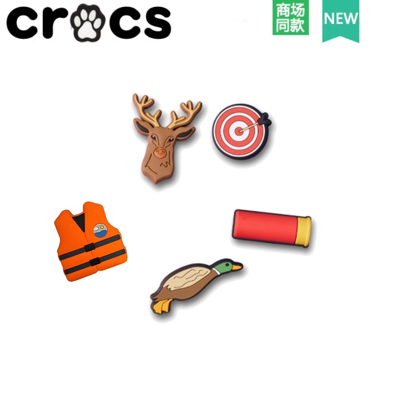 Jibbitz ใหม่ crocs รองเท้าดอกไม้รองเท้าอุปกรณ์เสริม crocs Zhibixing รองเท้าดอกไม้ Field Survival Series เสื้อชูชีพ
