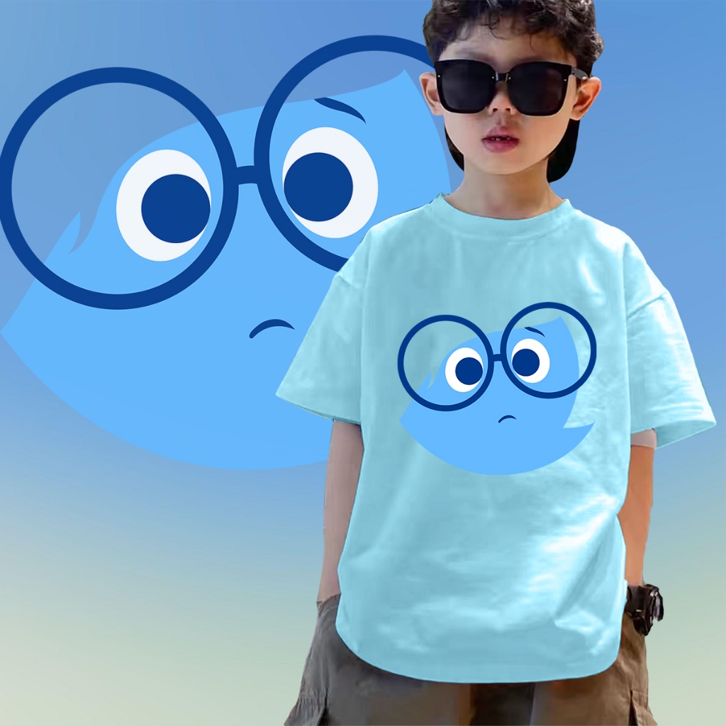 ใหม่ เสื้อ Inside Out 2 Pixar 's Movie Children's T-shirts #IN34 ไม่จำกัดเพศ ราคาถูก ฝ้าย 100% สําหรับผู ้ ชาย