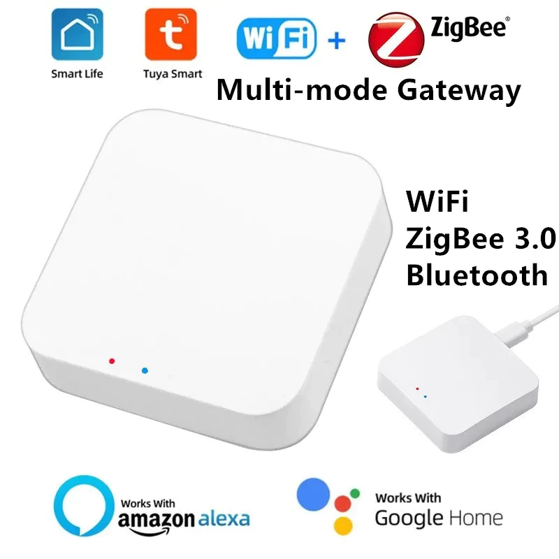 Tuya ZigBee ฮับเกตเวย์บลูทูธหลายโหมดไร้สายสมาร์ทเครื่องใช้ในบ้านรีโมทคอนโทรลสะพานรองรับ Alexa Google Home