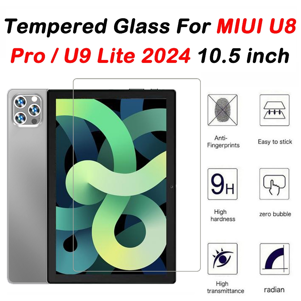 สําหรับ MIUI U8 Pro 10.5 นิ้วกระจกนิรภัย HD MIUI U9 Lite 2024 10.5 นิ้ว 9 H ความแข็งแท็บเล็ตหน้าจอป้องกัน