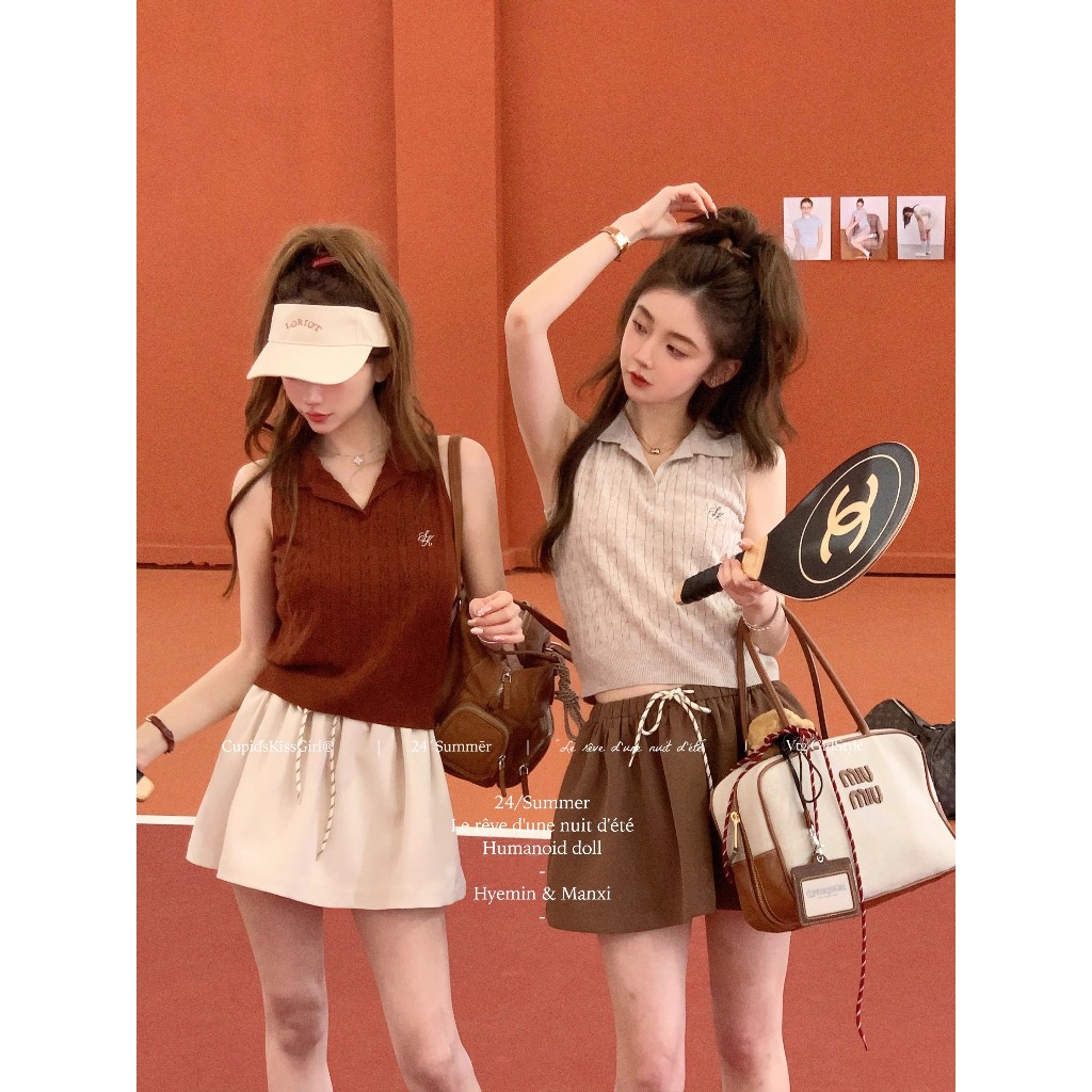 NZN เสื้อยืดแขนสั้นคอปกโปโลสั้นเข้ารูปสําหรับผู้หญิงแฟชั่นฤดูร้อน
