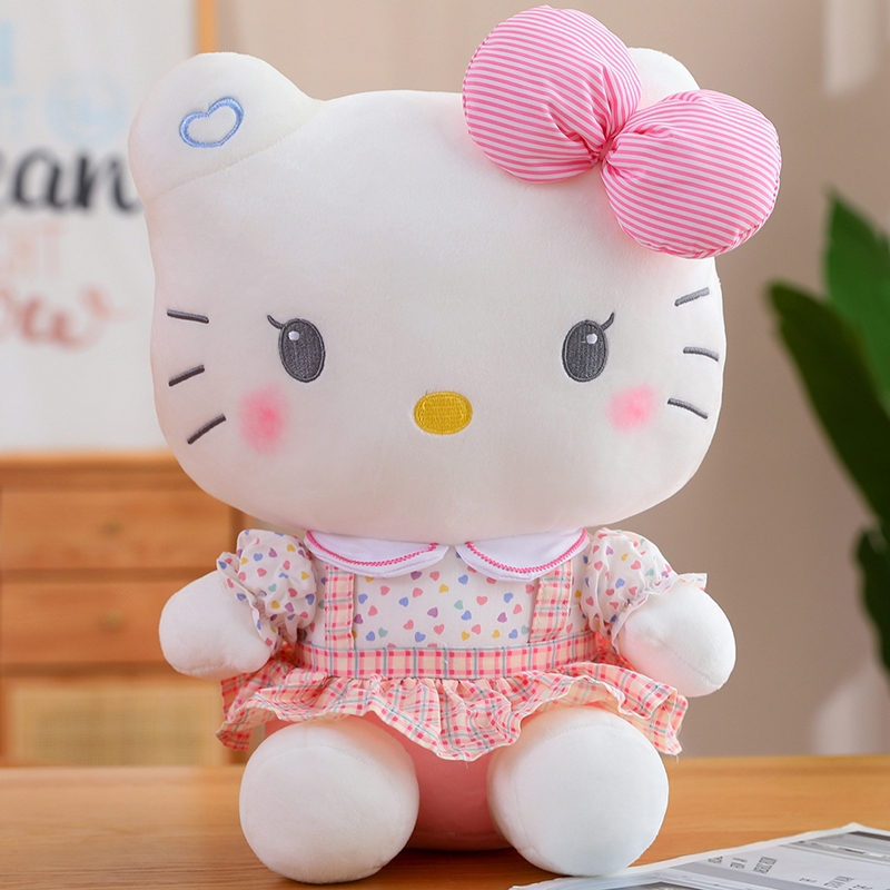 ตุ๊กตา Hello kitty น่ารัก Hello kitty Cat kt Cat Hello kitty ตุ๊กตาผ้ากํามะหยี่ ของเล่นตุ๊กตาเด็กผู้หญิง