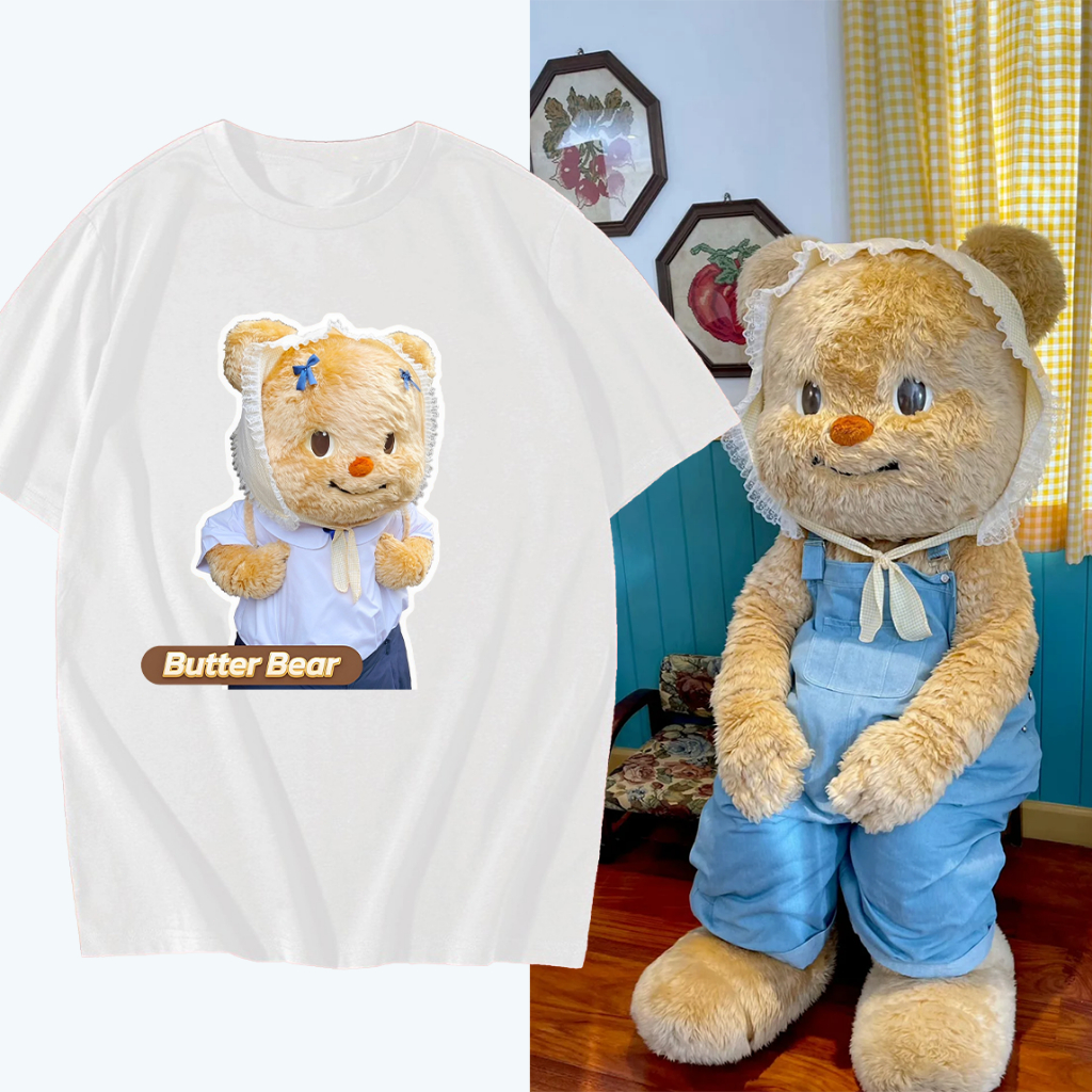 2024 เสื้อน้องหมีเนย หมีเนย Butterbear T-Shirt ผ้าCotton 100% ใส่ได้ ทั้ง ชาย ใส่สบาย ไม่หด ไม่ย้