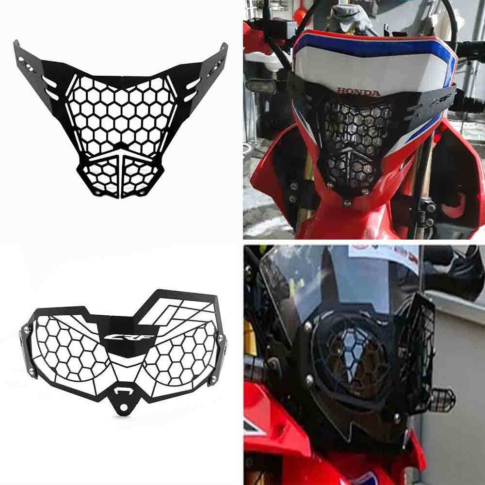 ฝาครอบไฟหน้าสําหรับ HONDA CRF300L CRF300L Rally 2017-2022 CRF LOGO หัวรถจักรยานยนต์อุปกรณ์เสริมป้องก