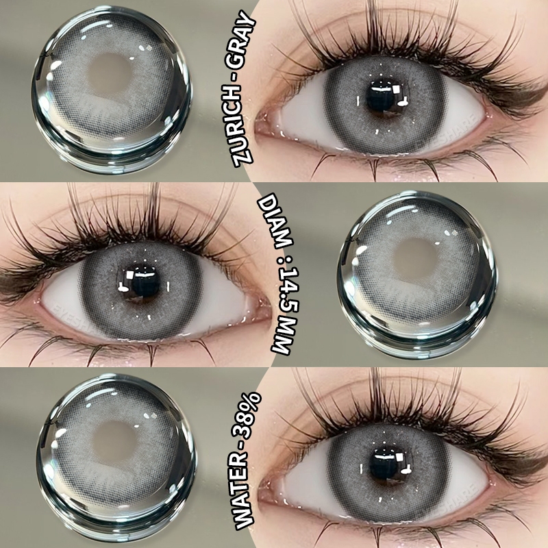 Eyeshare คอนแทคเลนส์ ตาน่ารัก ZURICH GREY 14.5MM คอนแทคเลนส์สี แต่งตา สีธรรมชาติ สบาย