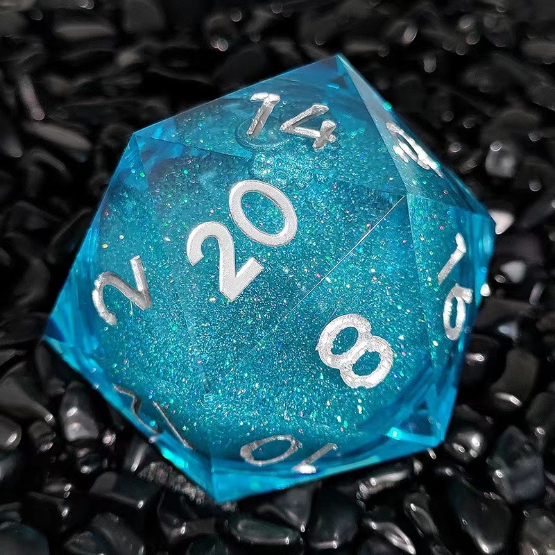 D20 ลูกเต๋าเดี่ยว 55 มม., ลูกเต๋า DND 20 ด้าน, จัมโบ้ D20 D&D ลูกเต๋า Polyhedral ขนาดใหญ่ D20 สําหรั