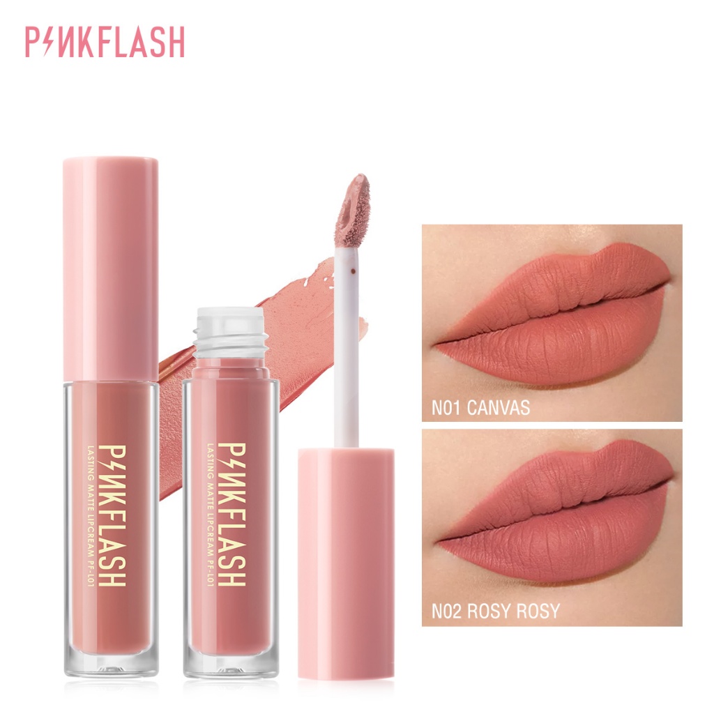 Pinkflash ลิปสติก เนื้อแมตต์ ติดทนนาน 18 สี