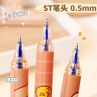 Kapibara Blue Erasable Pen ปากกาเจลกดความร้อนนักเรียน High-value Magic Eraser Press Pen ปากกา ปากกาลบได้