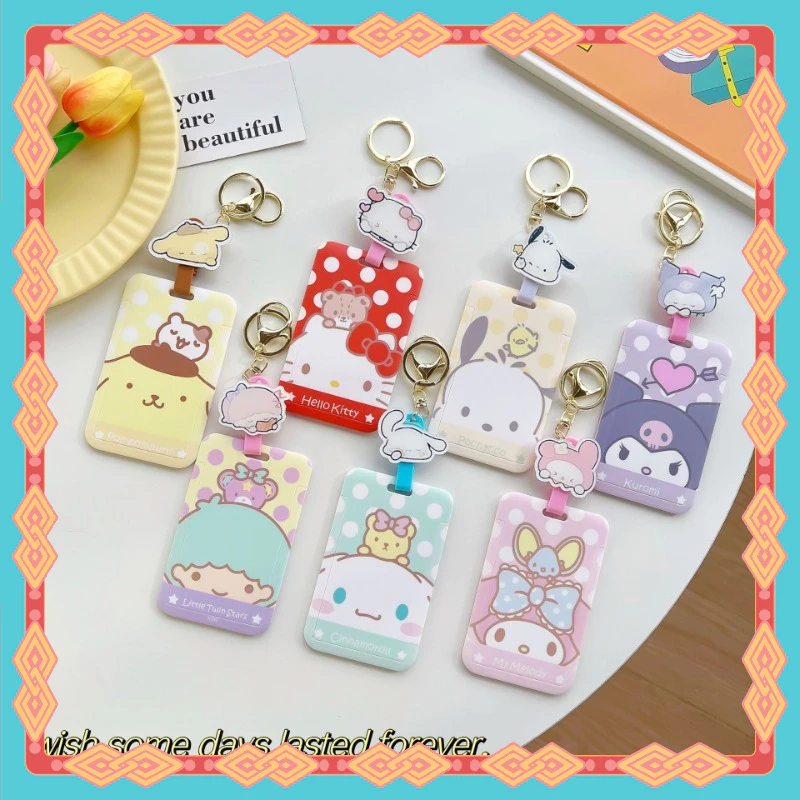 ใหม่ Sanrio Multi-Function Retractable Card Holder ป้ายชื่อ ID Holder สะดวก Swip Card ID Card Bank Bus Access Control Student Holder Work Permit Work Anti-Lost Protective Case Star Photo โพลารอยด์ เคสป้องกันการ์ดรูปถ่าย