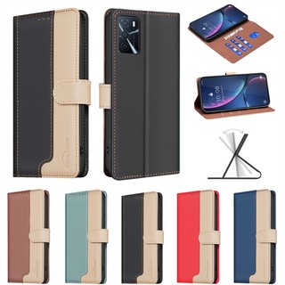 หรูหราสําหรับ OPPO Reno6 Reno5 Z A93 A74 A54 A55 A94 A95 5G A16 A16S A92 A72 A52 4G พร้อม RFID Blocking กระเป๋าสตางค์หนังพลิกกรณีผู้ถือบัตรฝาครอบ