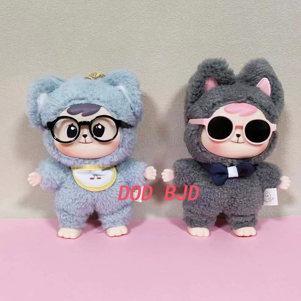 ตุ๊กตาแว่นตา 6.5 ซม.สําหรับ Labubu V1 V2 V3 & DIMOO World & Joke Bear &Bao-ao &Carebears, และ 1/3 ตุ๊กตา BJD และ MellChan ตุ๊กตาแว่นตาของเล่นแว่นตาพลาสติกแว่นตาอุปกรณ์เสริม - รูปที่ 3