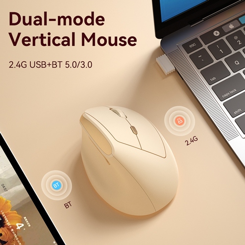 BOW MD190mini Ergonomic Mouse เมาส์ไร้สายบลูทูธแนวตั้งหลากหลายสีปุ่มเงียบ