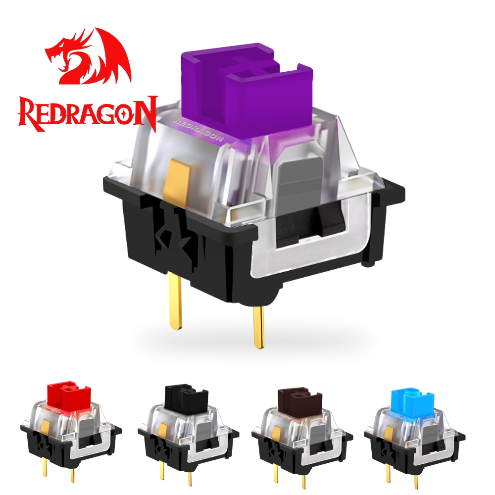 Redragon SMD RGB MX Switch คีย์บอร์ดสัมผัส 3 พินสีแดงสีน้ําตาลสีม่วง Switche