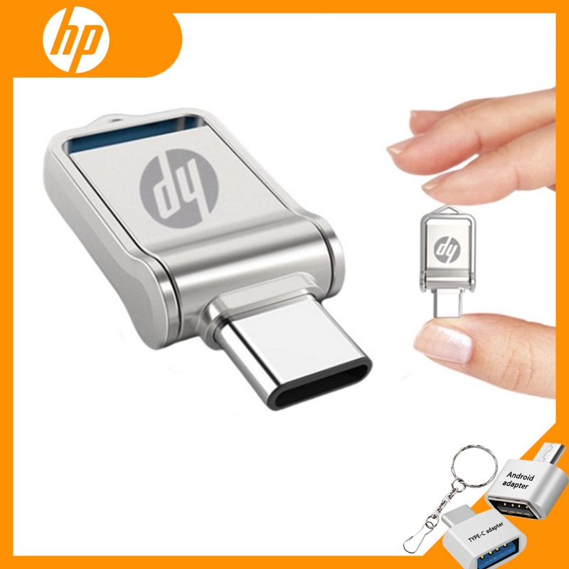Hp TYPE-C Two-in-One Flash Driver 2TB 1TB 512GB 256GB 128GB OTG ปากกา 8GB 16GB 32GB 64GB โลหะกันน้ํา U Disk เหมาะสําหรับโทรศัพท์มือถือลําโพงคอมพิวเตอร์