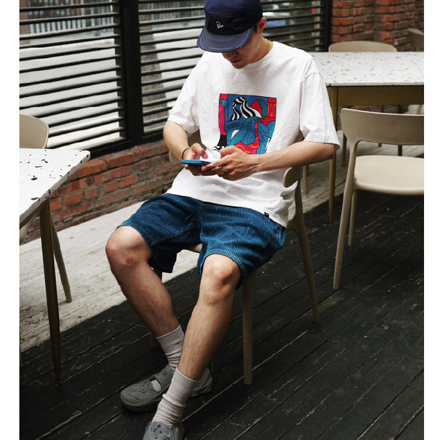 Parra the Farm เสื้อยืดแขนสั้นพิมพ์ลายผ้าฝ้ายแท้ Unisex
