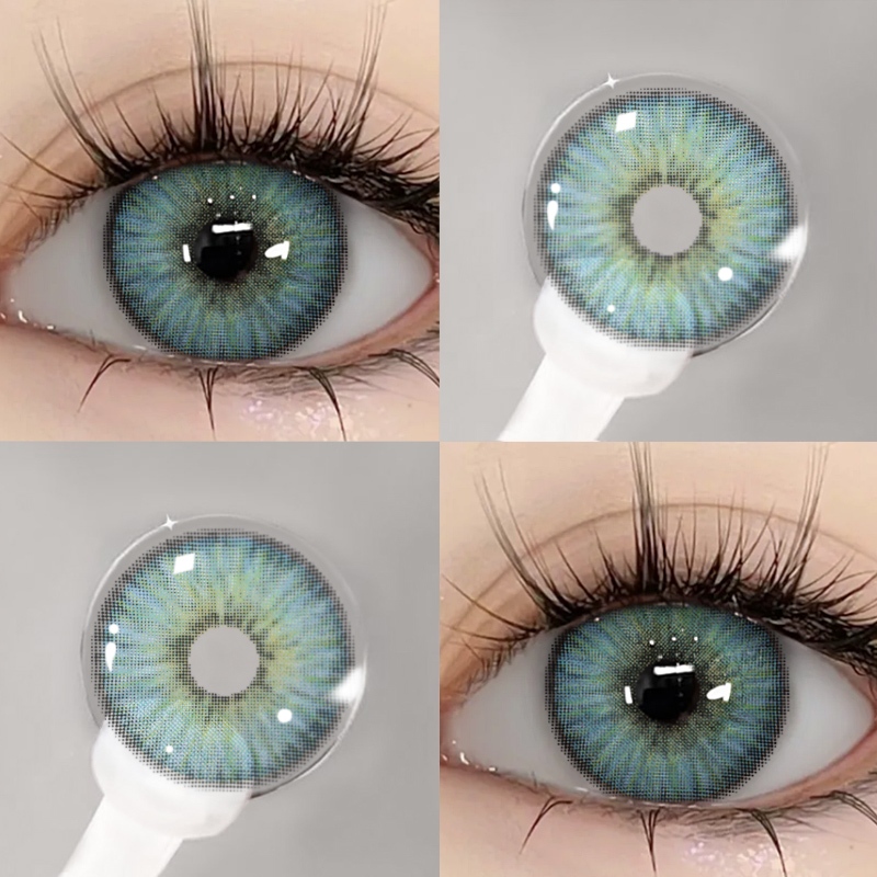 Funsachy Lucifer คอนแทคเลนส์ สีฟ้า สีไล่ระดับสี ตาโต คอนแทคเลนส์แบบไม่มีขอบ การพัฒนาสี ส่งไวจากไทย