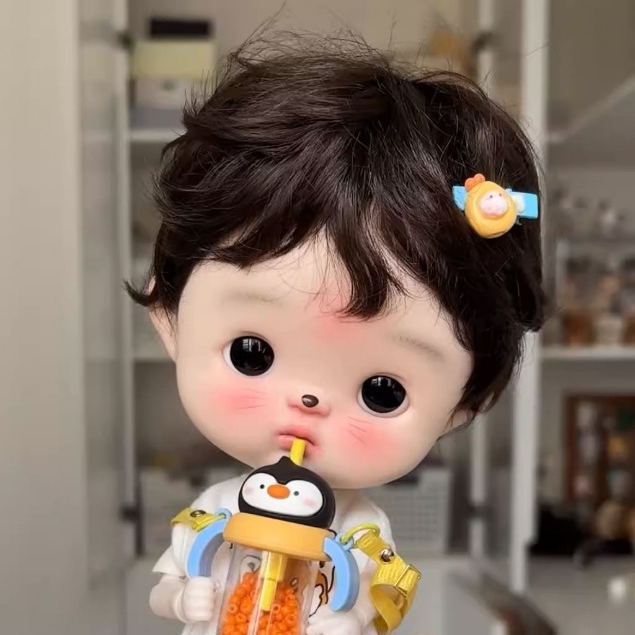 Blythe วิกผม diandian blythe วิกผมตุ๊กตา Big Head Dot, Qbaby, ผ้าน้อย blythe วิกผมเด็กเลียนแบบ Mohai