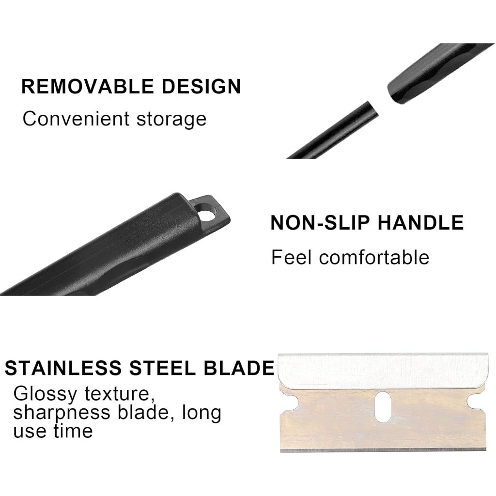 ไม้ขูดตะไคร่ ที่ขูดตะไคร่น้ำตู้ปลา ที่ทำความสะอาดตู้ปลา 32/42/62cm สำหรับขูดตะไคร่น้ำเกาะกระจกตู้ปลาแถมใบมีดอุปกรณ์เสริมตู้ปลา - รูปที่ 4