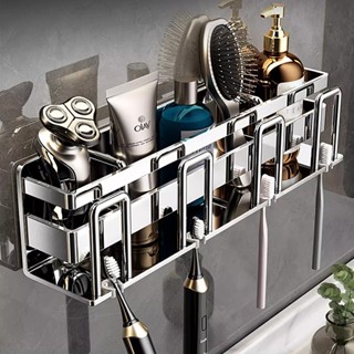 Yun JIE YA ที่ใส่แปรงสีฟันสแตนเลสในห้องน้ําแบบไม่มีรู