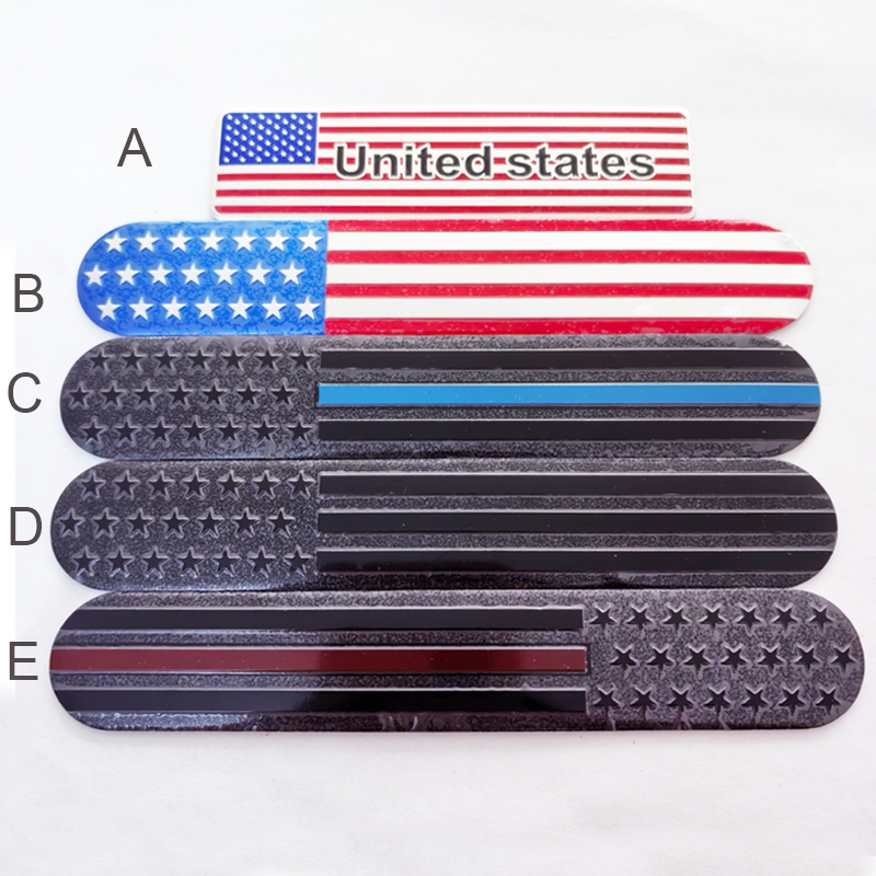 1 x อลูมิเนียม USA America National Flag โลโก้รถ Auto Emblem Badge สติกเกอร์รูปลอก