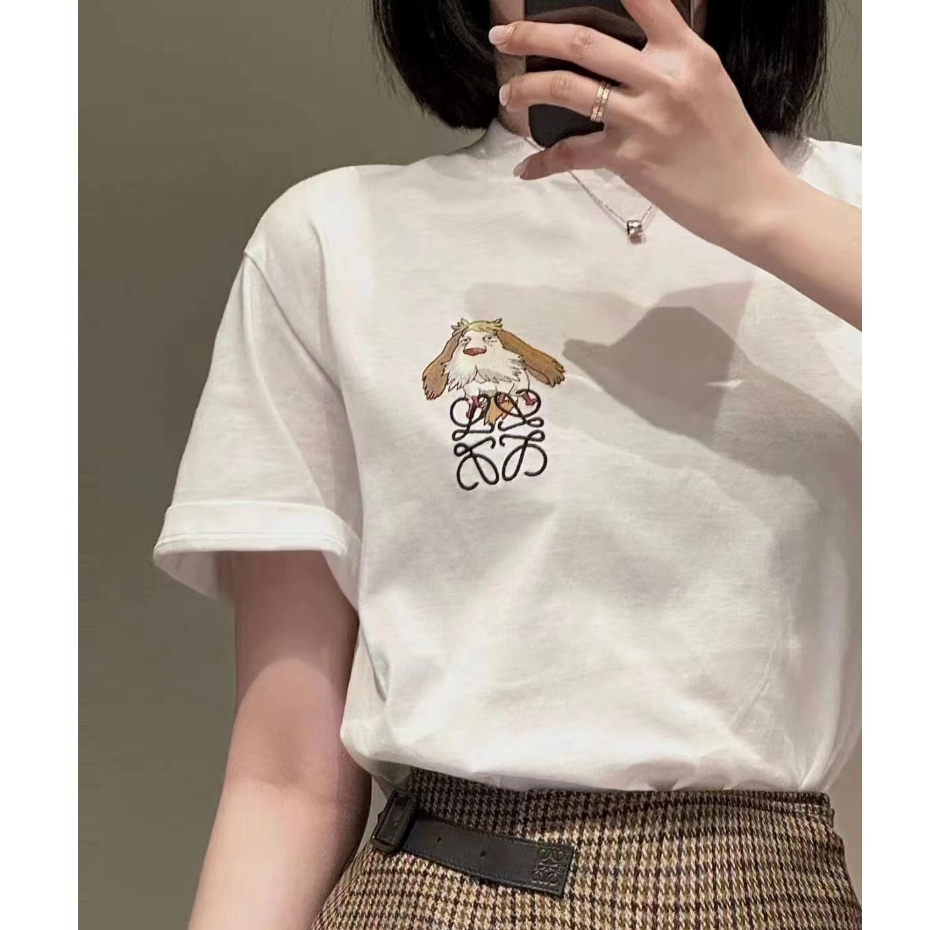 Lo*we 2023 เสื้อยืด OVERSIZED UNISEX BIRD ใหม่ในผ้าฝ้าย