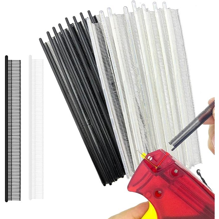 2000 ชิ้น 0.2 นิ้ว/5 มม.Traging Gun Fasteners Kit (ไม่มีมาตรฐาน), Micro Fasteners สําหรับ Fine Stitch Tag Gun,สีดําและสีขาว Micro Fasteners Mini Stitch Tag Gun
