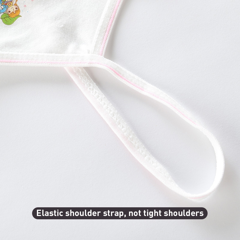 [MKIDS Fashion] 5 ชิ้นชุดชั้นในผ้าฝ้ายเด็กระบายอากาศไม่มีบราเสื้อกั๊กสำหรับสาว 8-16Y (รูปแบบสุ่ม)