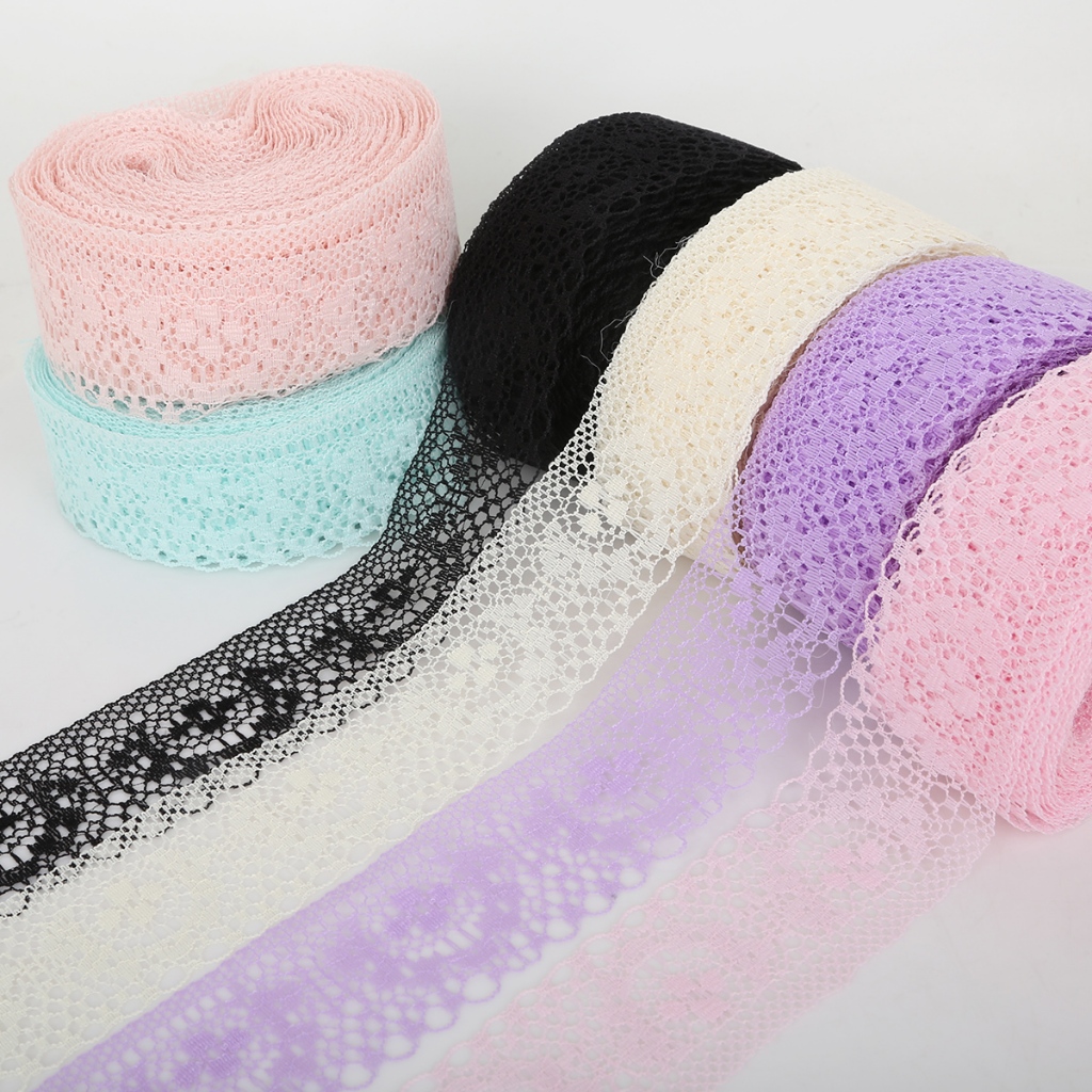 10yard/กระเป๋า40มม.ลูกไม้ริบบิ้นtrimผ้าปักลูกไม้trims Inelasticลูกไม้สําหรับงานแต่งงานตกแต่งบ้านDIYอุปกรณ์เย็บผ้า