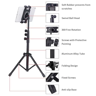 ปรับได้สากลขาตั้งกล้องที่วางแท็บเล็ตเพลงขายึดแบบพับได้สําหรับ4.7-12.9นิ้ว ไอแพด ไอโฟน